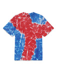 Tie Dye Wordmark Tee - Blue Red