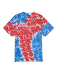 Tie Dye Wordmark Tee - Blue Red