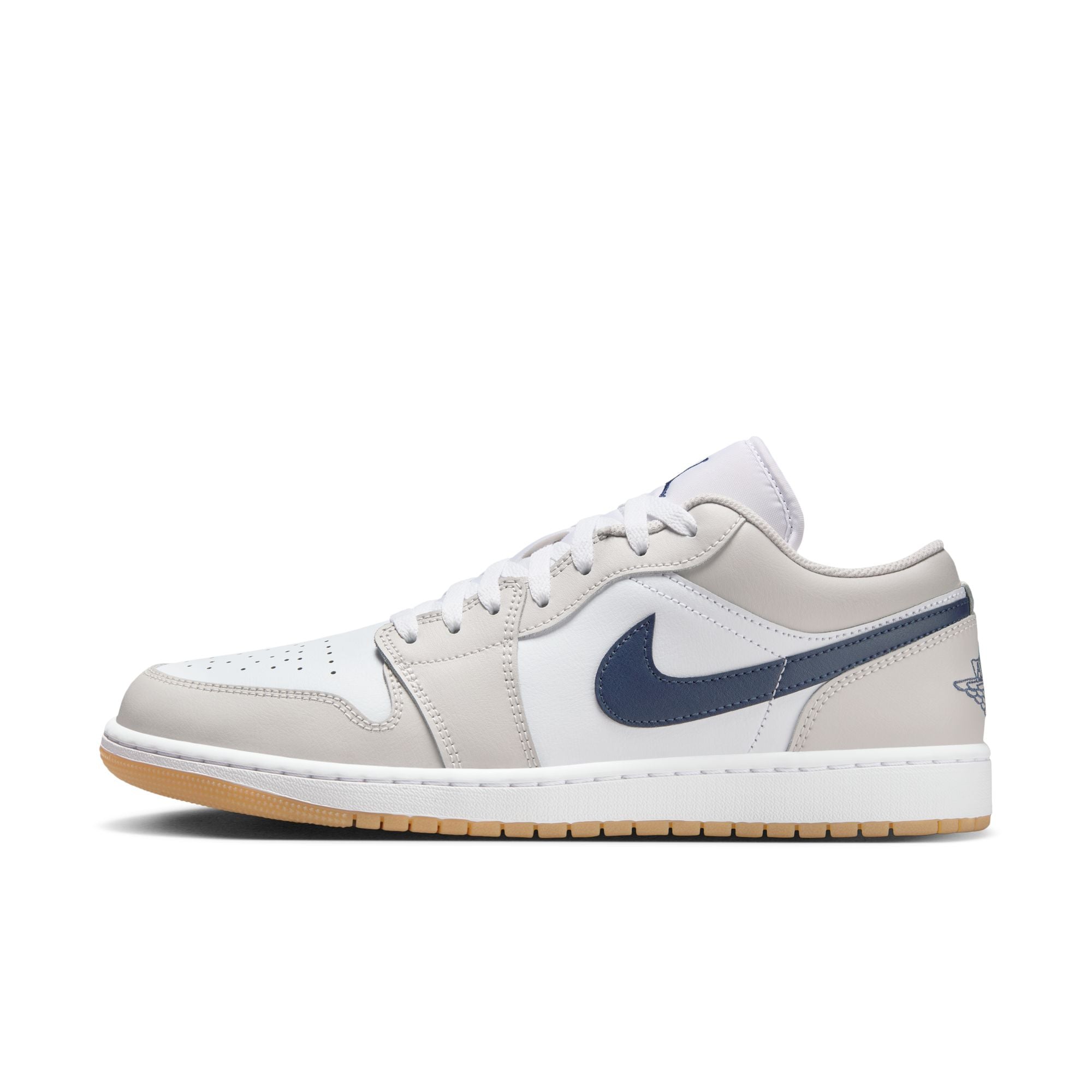 Air Jordan 1 Low - White/Midnight Navy/Grey