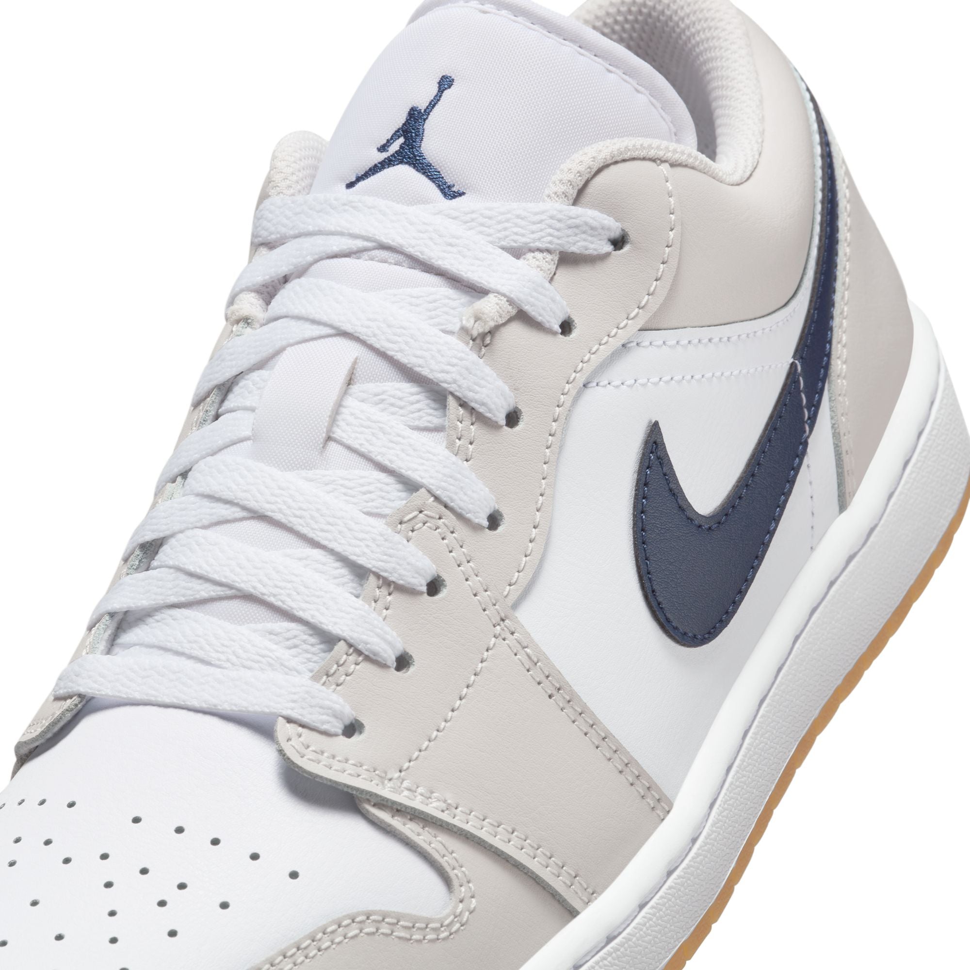 Air Jordan 1 Low - White/Midnight Navy/Grey