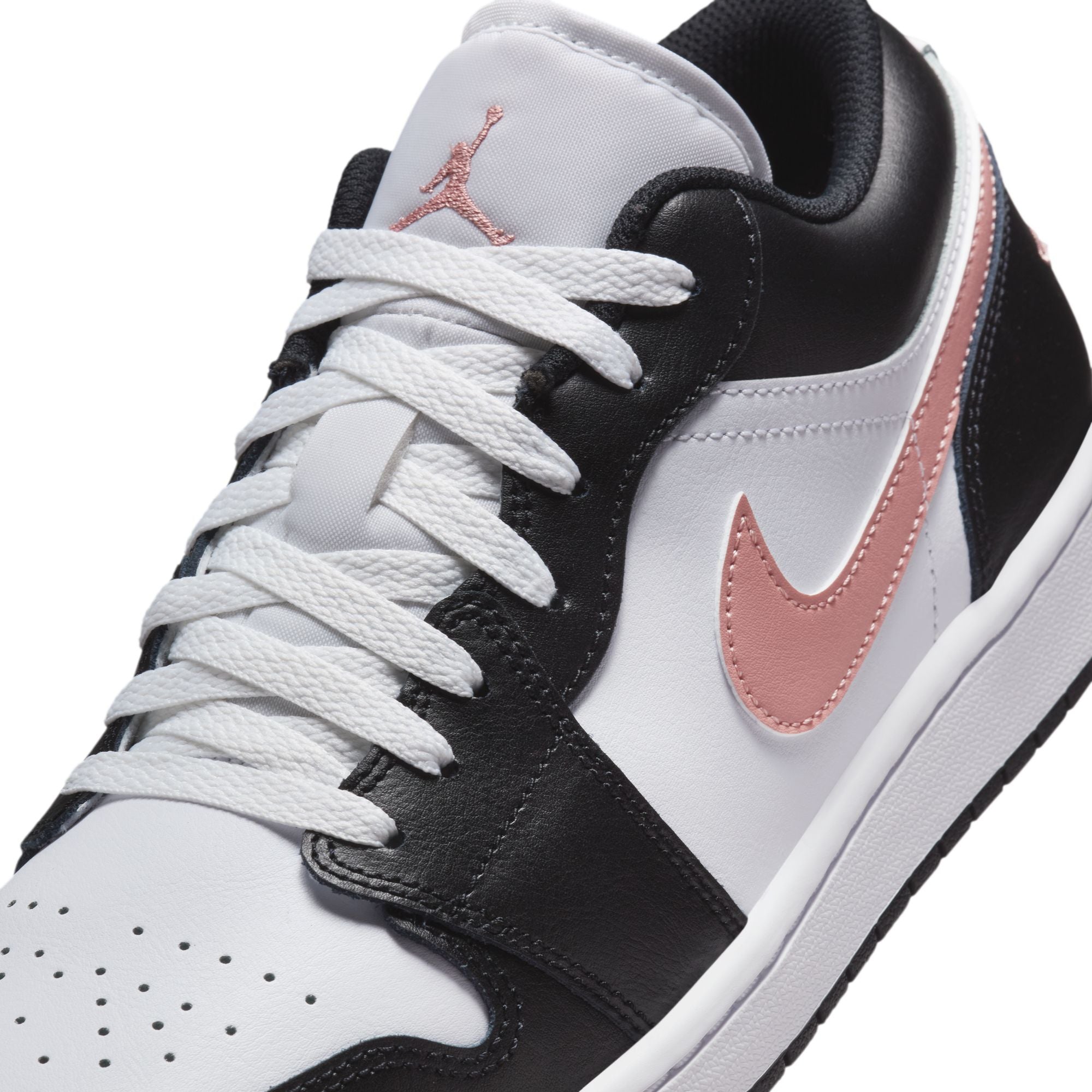 Air Jordan 1 Low - White, Rust Pink and Black