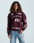 Por Vida Half Zip - Burgundy