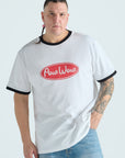 Pow Wow Ringer Tee - Ecru & Black