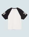 Varsity Raglan Tee - Black & White