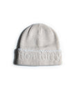SECTION 35 x 47 Brand Wordmark Beanie - Blanket Stitch Bone