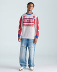 Grand Exit Moto Jersey - Ecru, Red & Blue