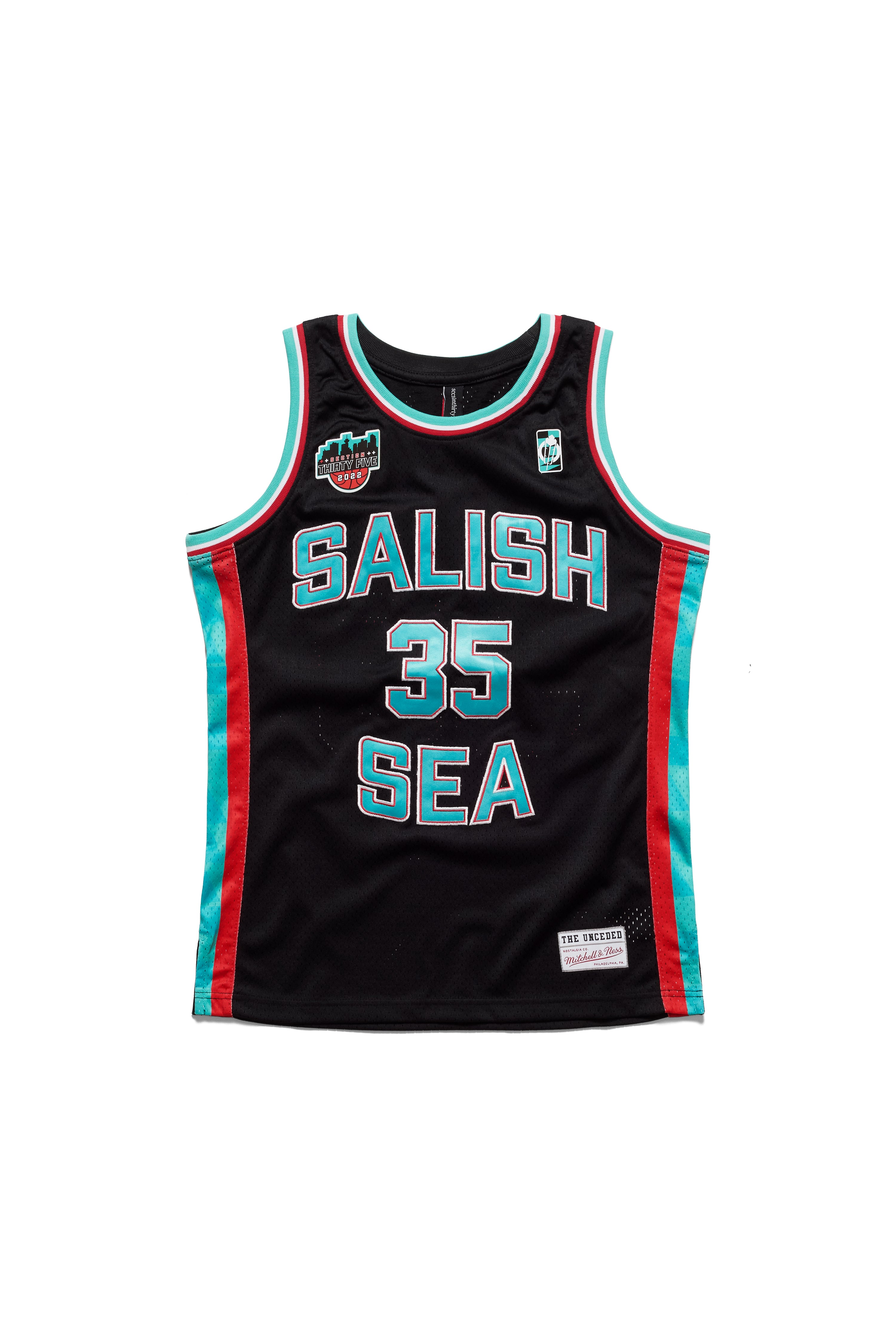 Salish Sea Black Swingman Jersey by Mitchell Ness SECTION 35