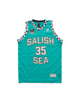 Salish Sea Teal Swingman Jersey by Mitchell & Ness