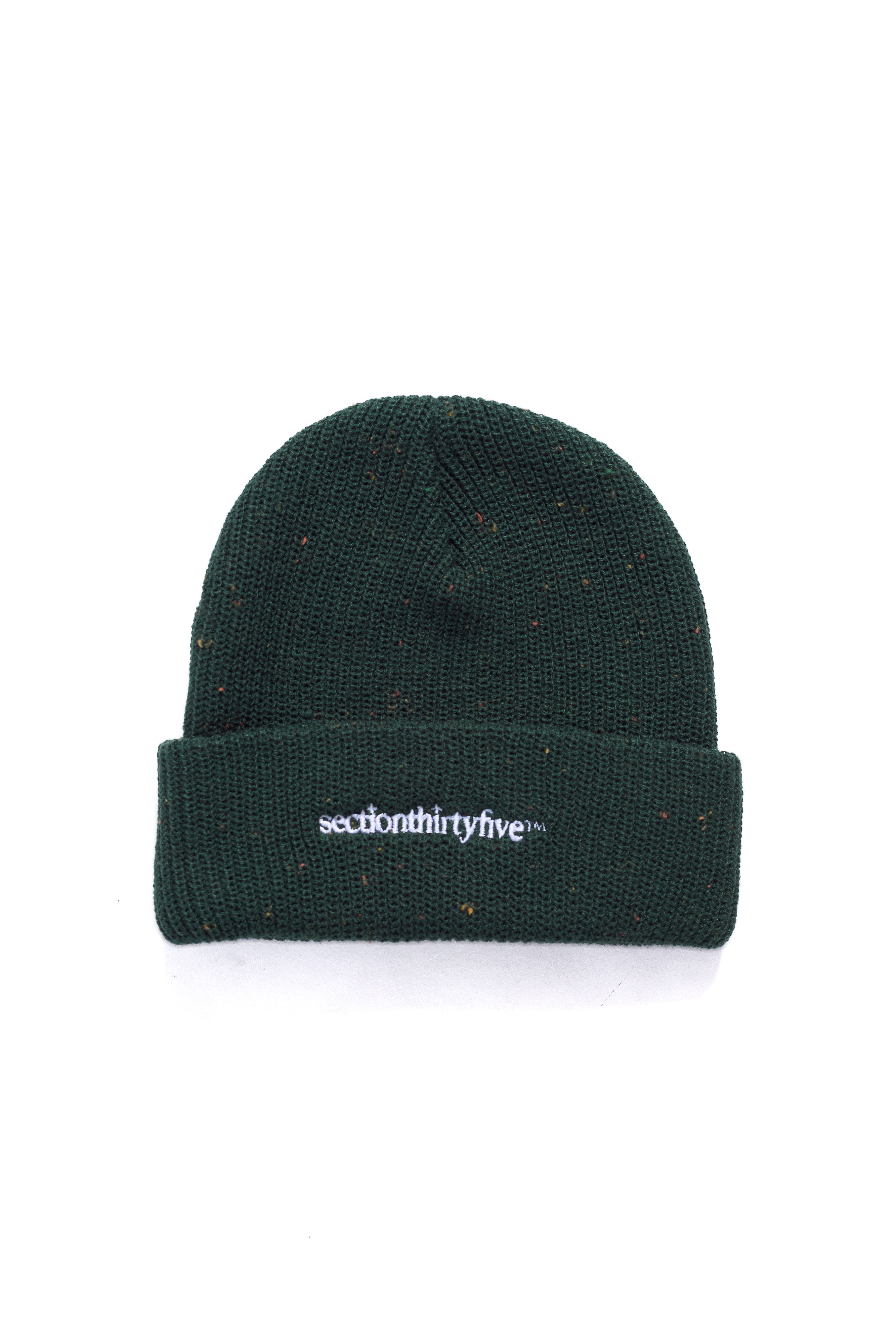 Wordmark OG Speckled Beanie - Dark Olive