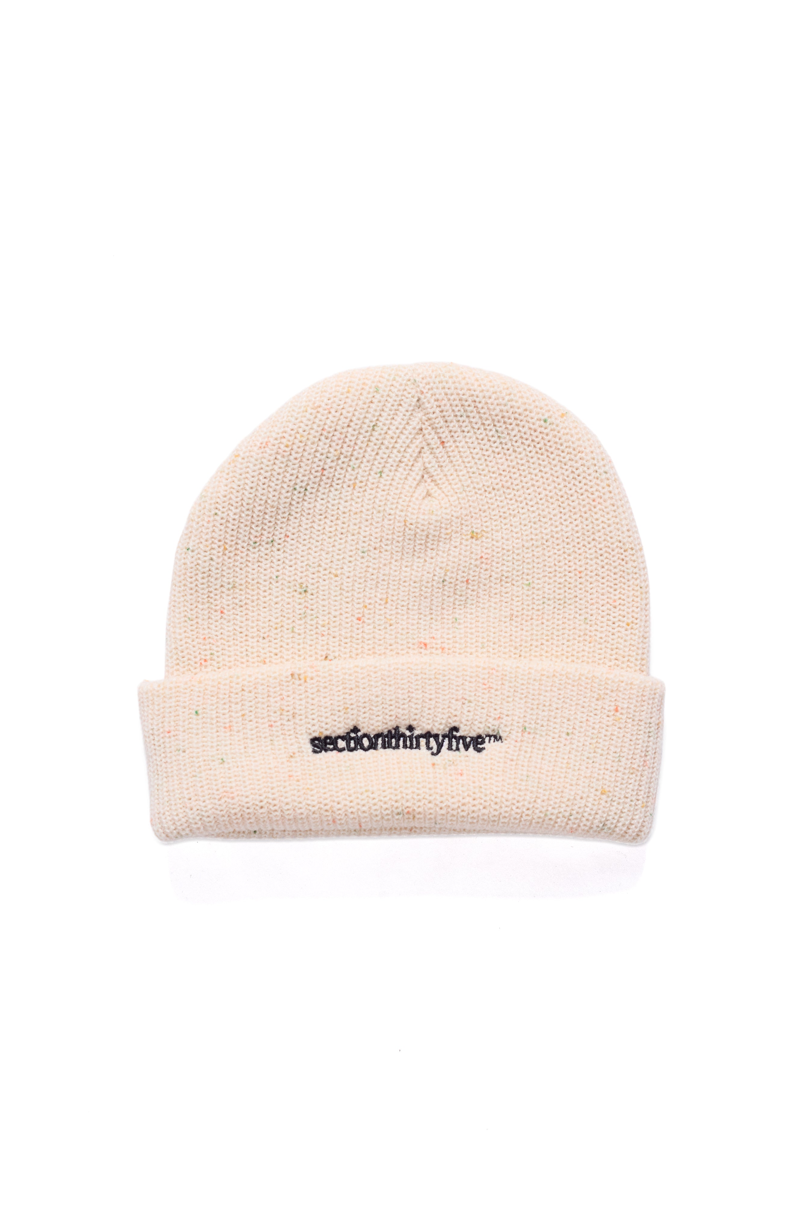 Wordmark OG Speckled Beanie - Cream