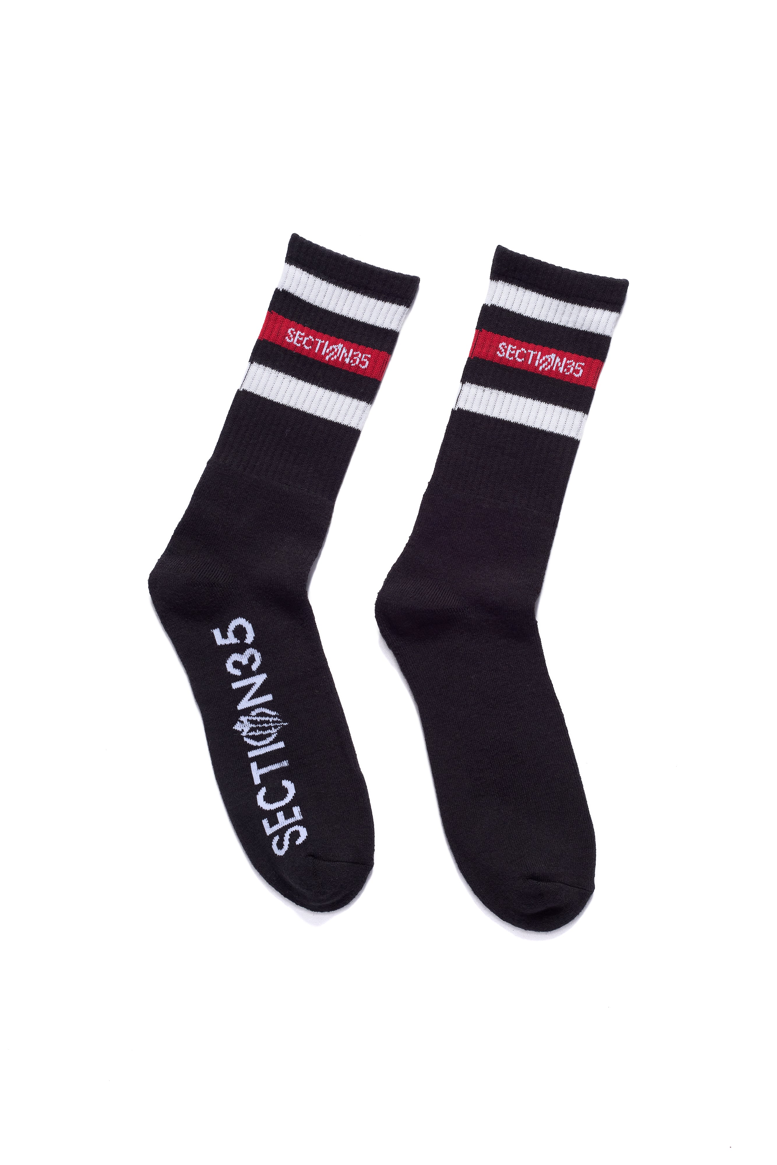 OG Crew Sock - Black/Red