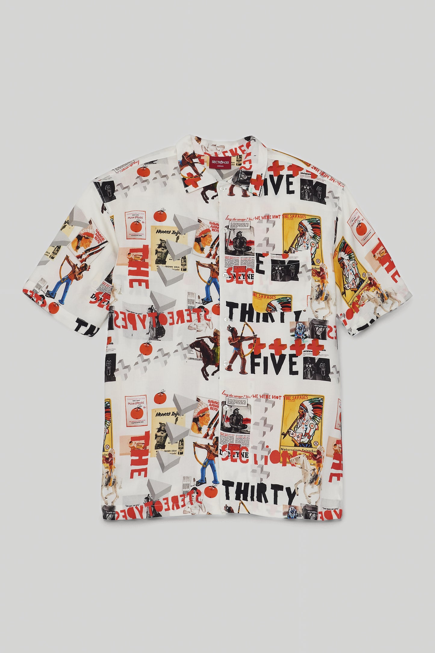 Hollywood Lies Camp Shirt - White