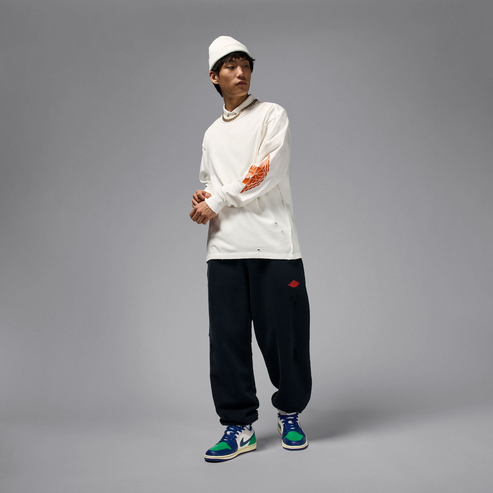 Air Jordan 1 Low - SAIL/DEEP ROYAL BLUE-STADIUM GREEN