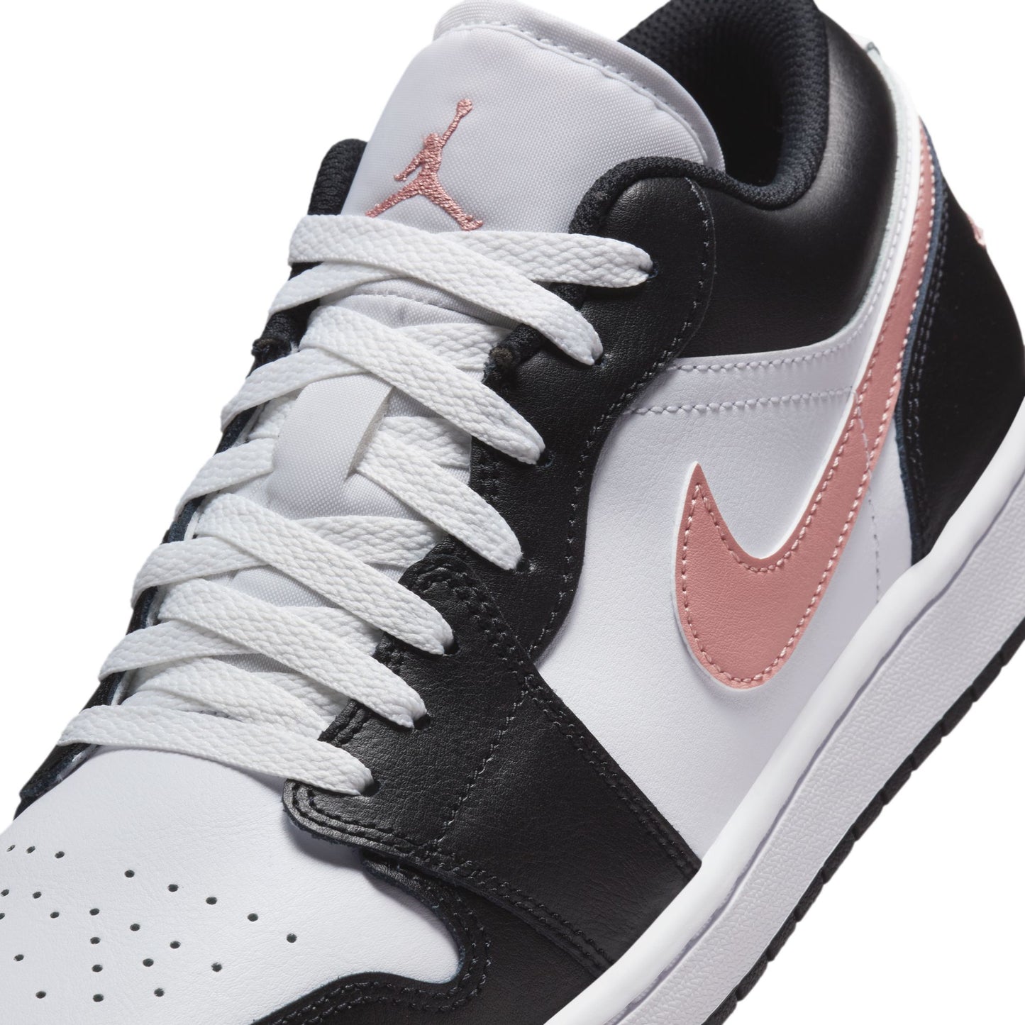 Air Jordan 1 Low - White, Rust Pink and Black