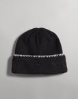 SECTION 35 x 47 Brand Wordmark Beanie - Blanket Stitch Black