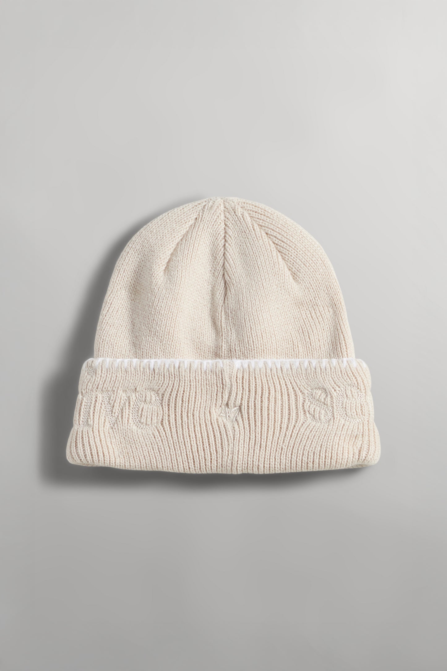SECTION 35 x 47 Brand Wordmark Beanie - Bone