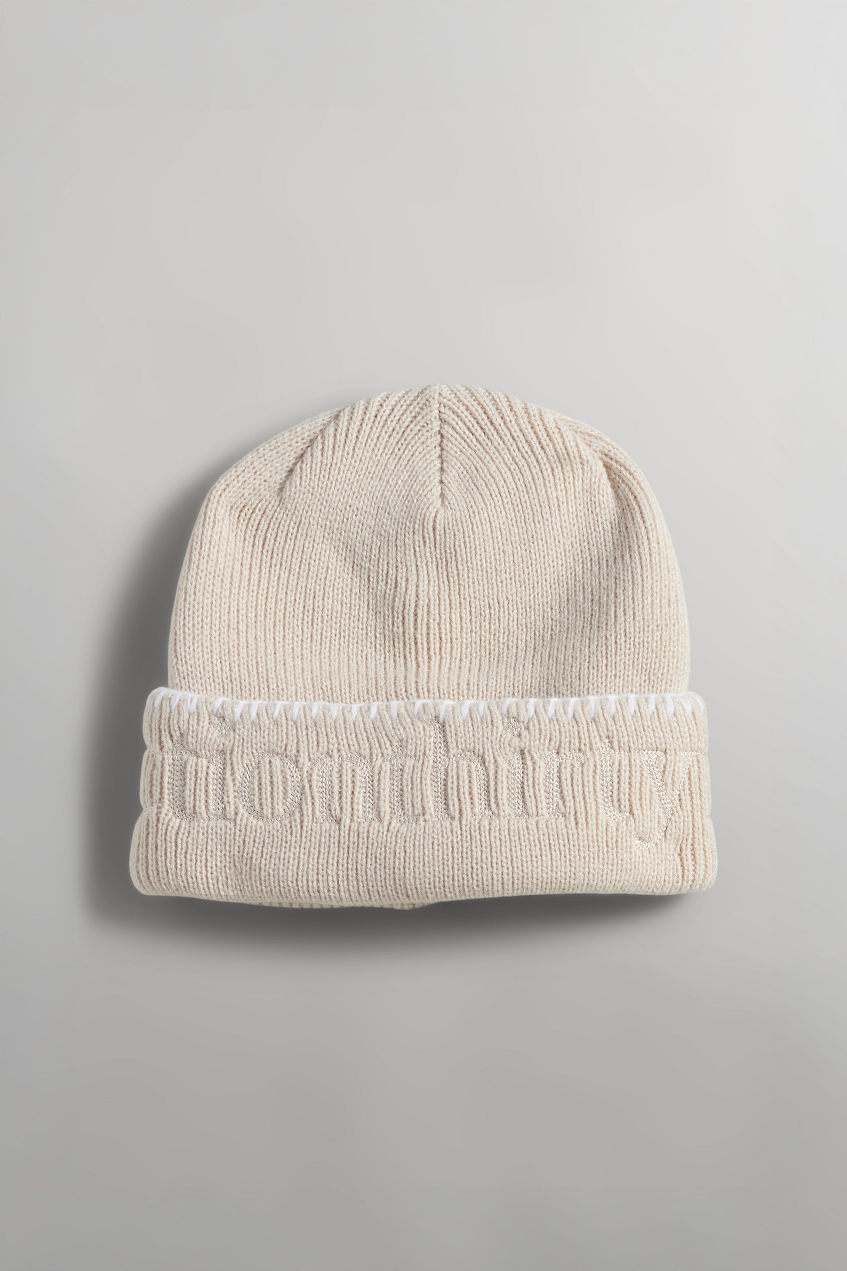 SECTION 35 x 47 Brand Wordmark Beanie - Bone