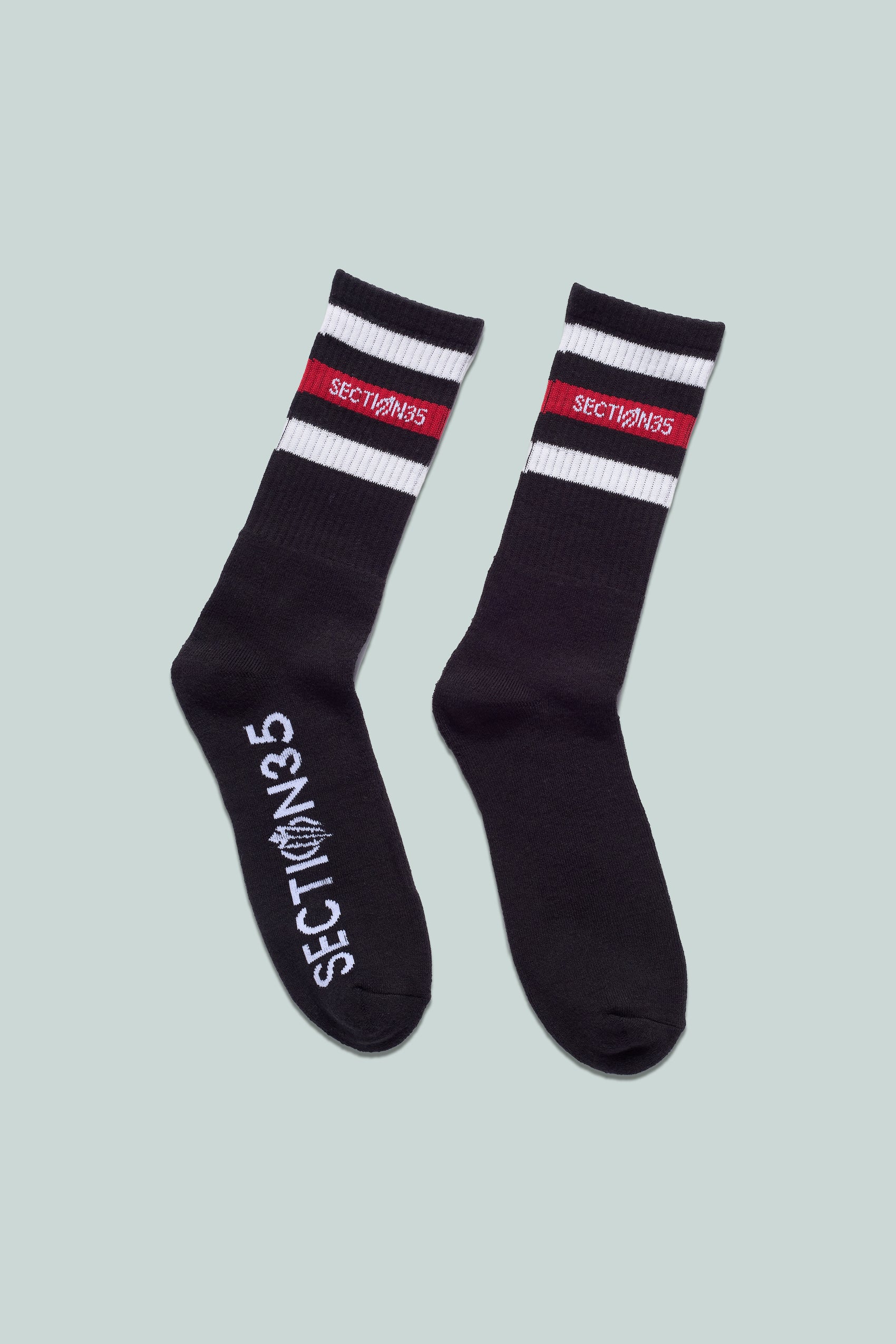 OG Crew Sock - Black/Red