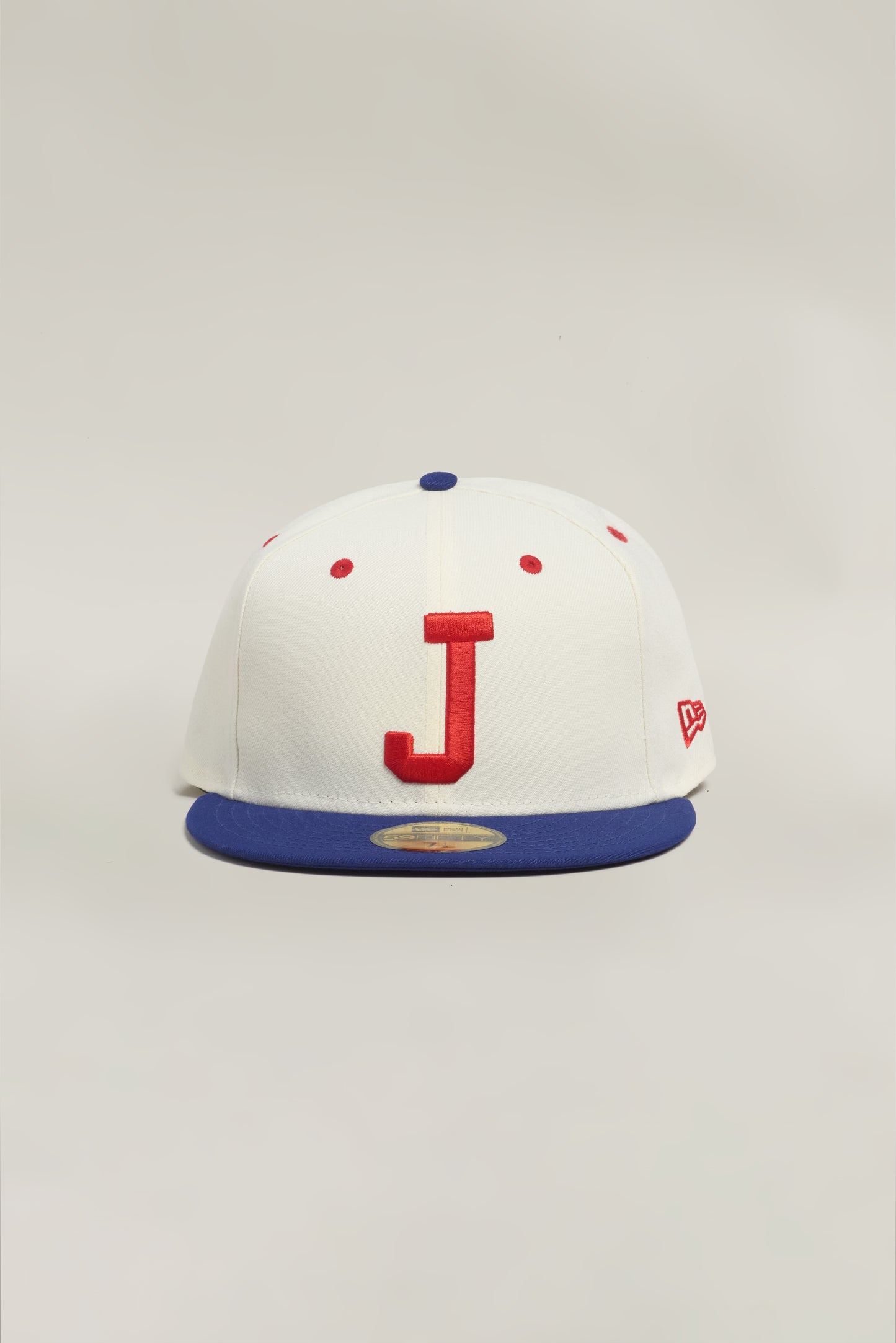 JJL Signature New Era 59FIFTY Fitted - Blue/Off-White/Red