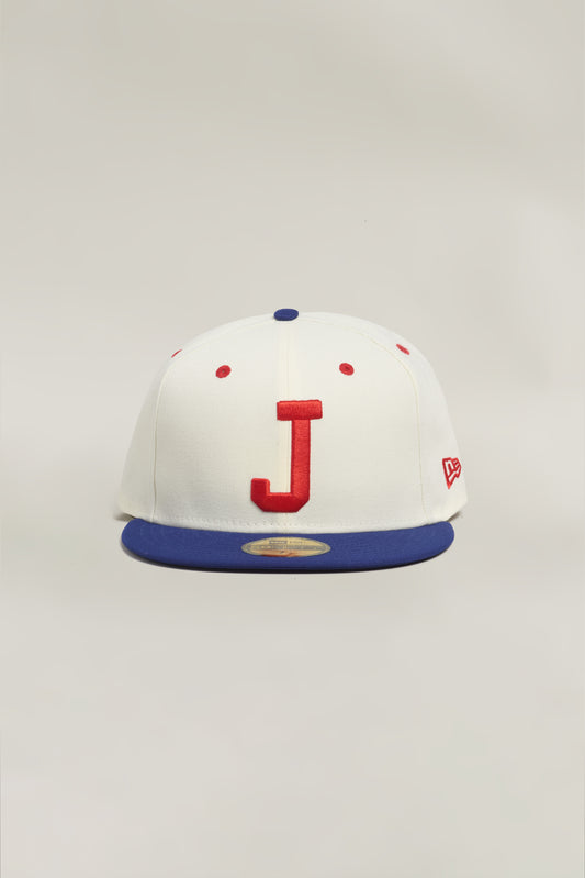 JJL Signature New Era 59FIFTY Fitted - Blue/Off-White/Red