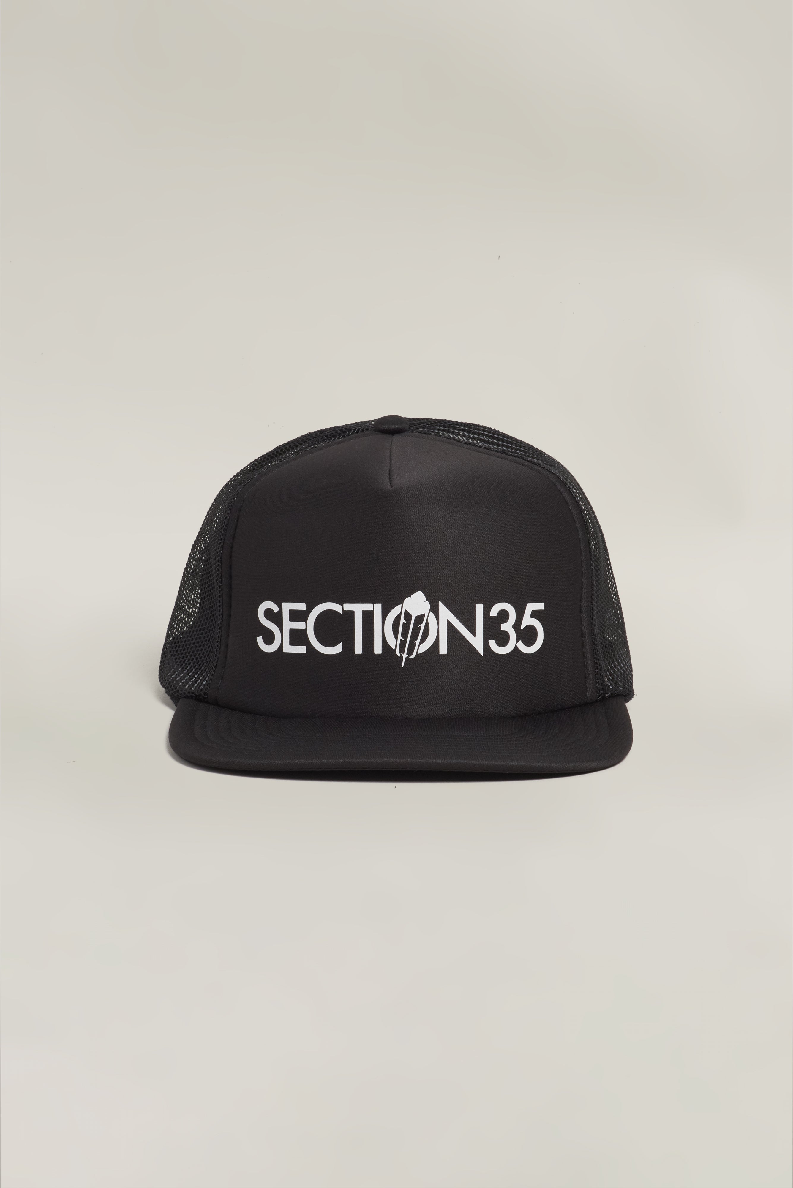 ATHL3TIC5 Flat Bill Foam Trucker Hat by Otto - Black