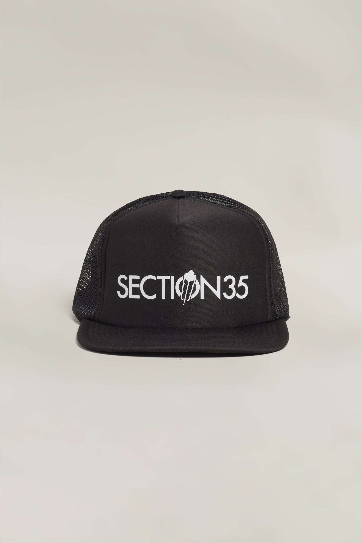 ATHL3TIC5 Flat Bill Foam Trucker Hat by Otto - Black