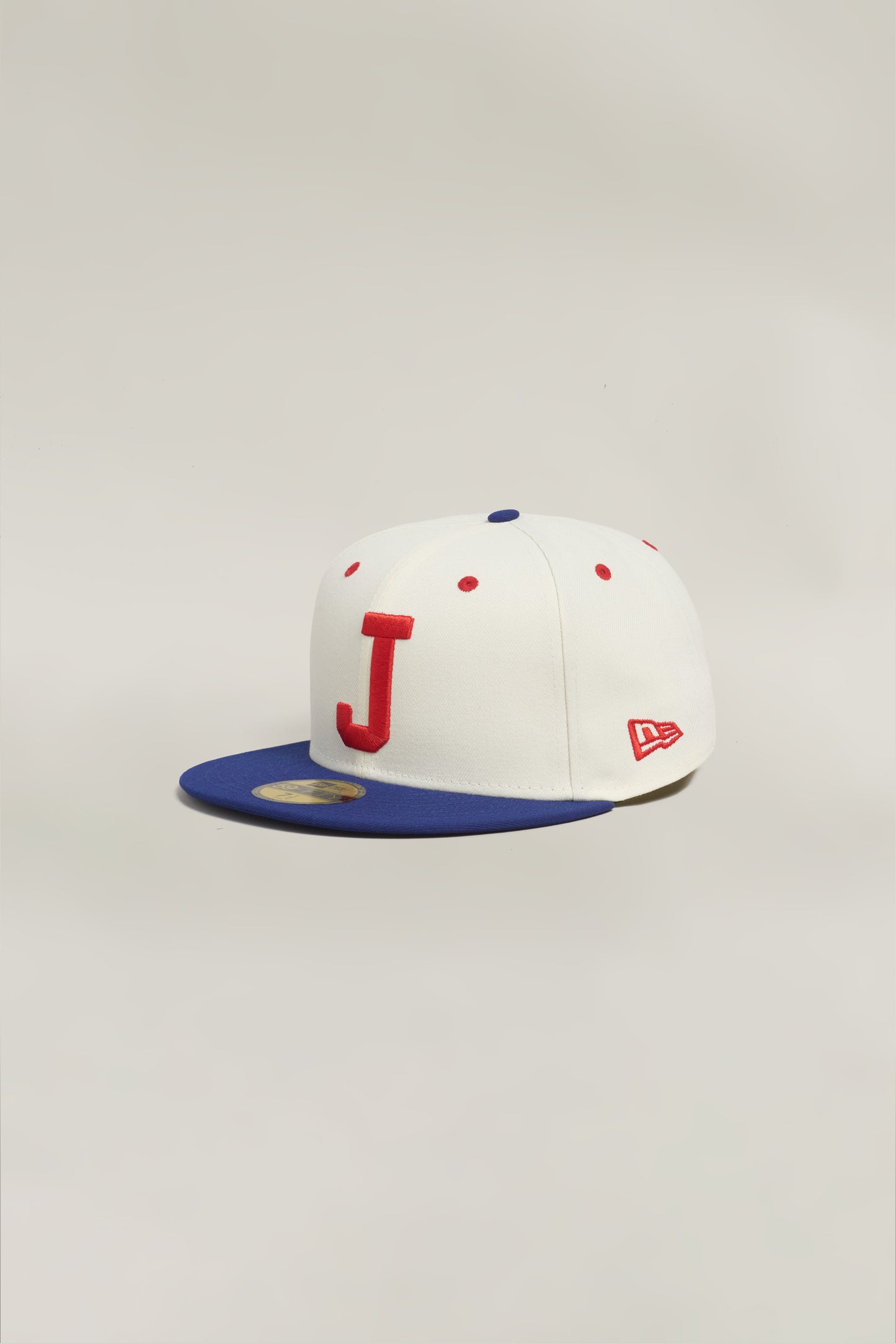 JJL Signature New Era 59FIFTY Fitted - Blue/Off-White/Red