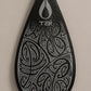 TAI HIKU CARBON - POUTAMA MANGOPARE SILVER - 9.5" CARBON ELITE PADDLE