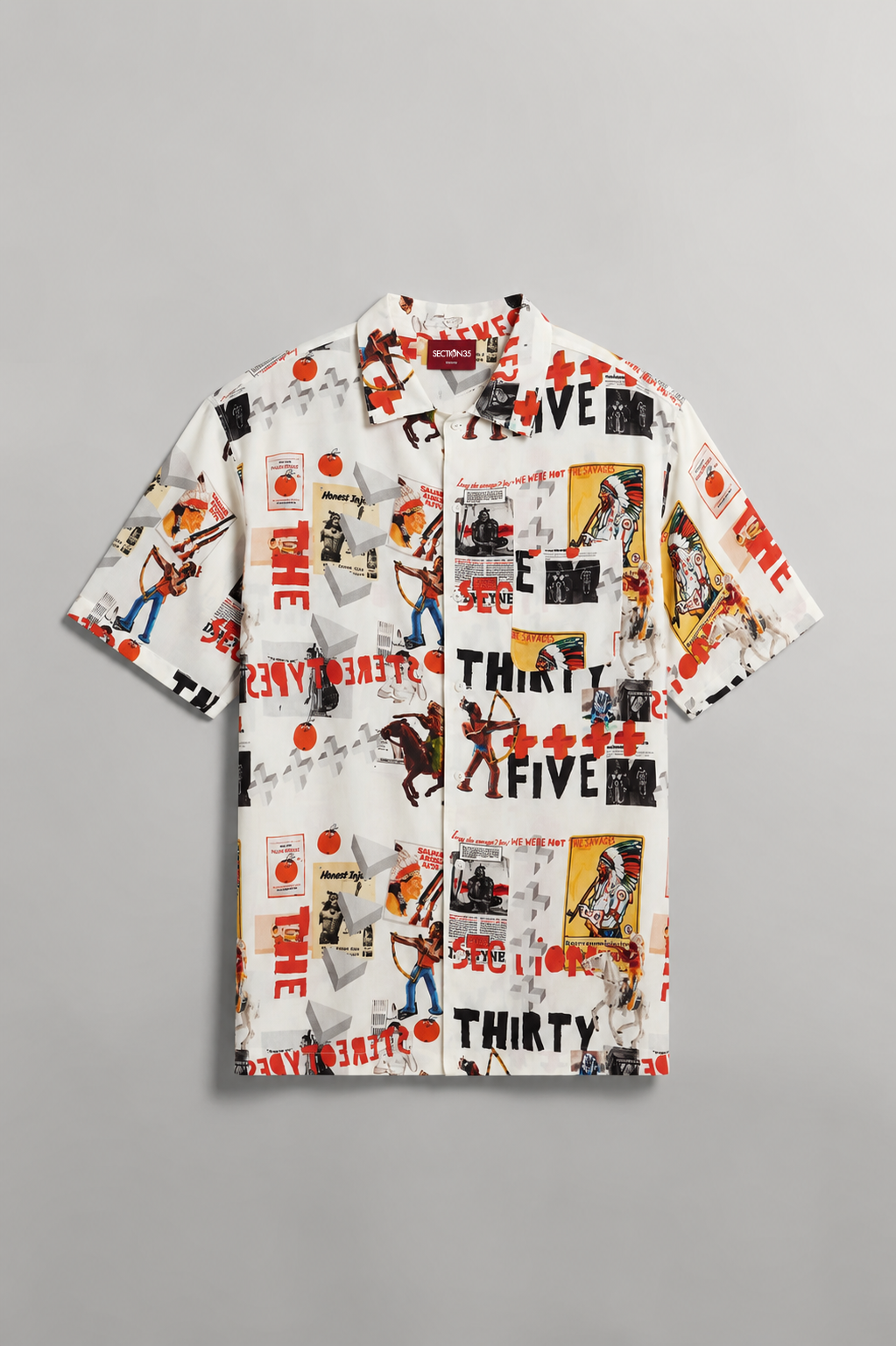 Hollywood Lies Camp Shirt - White