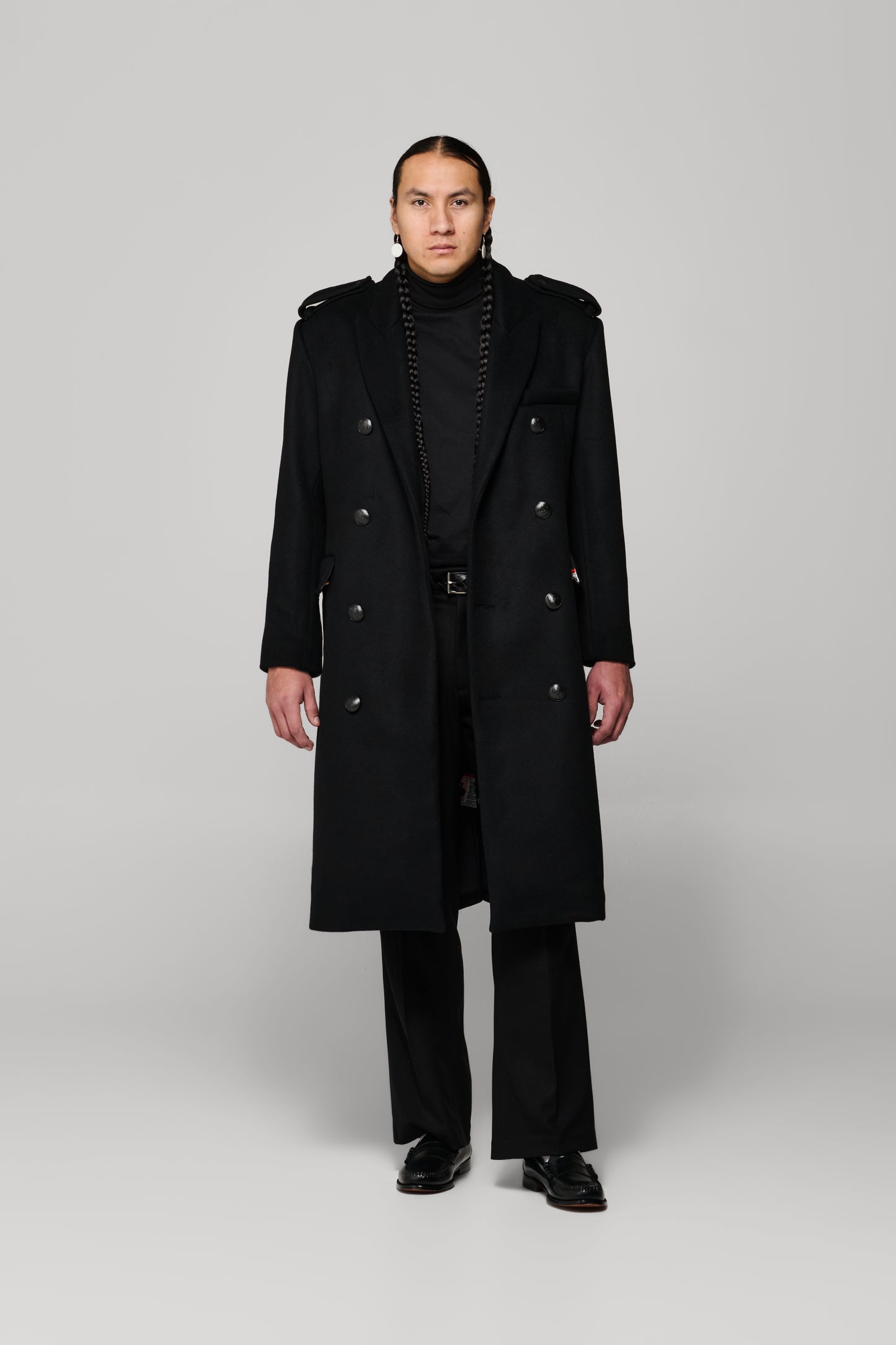 JJL Headman Wool Trench - Black
