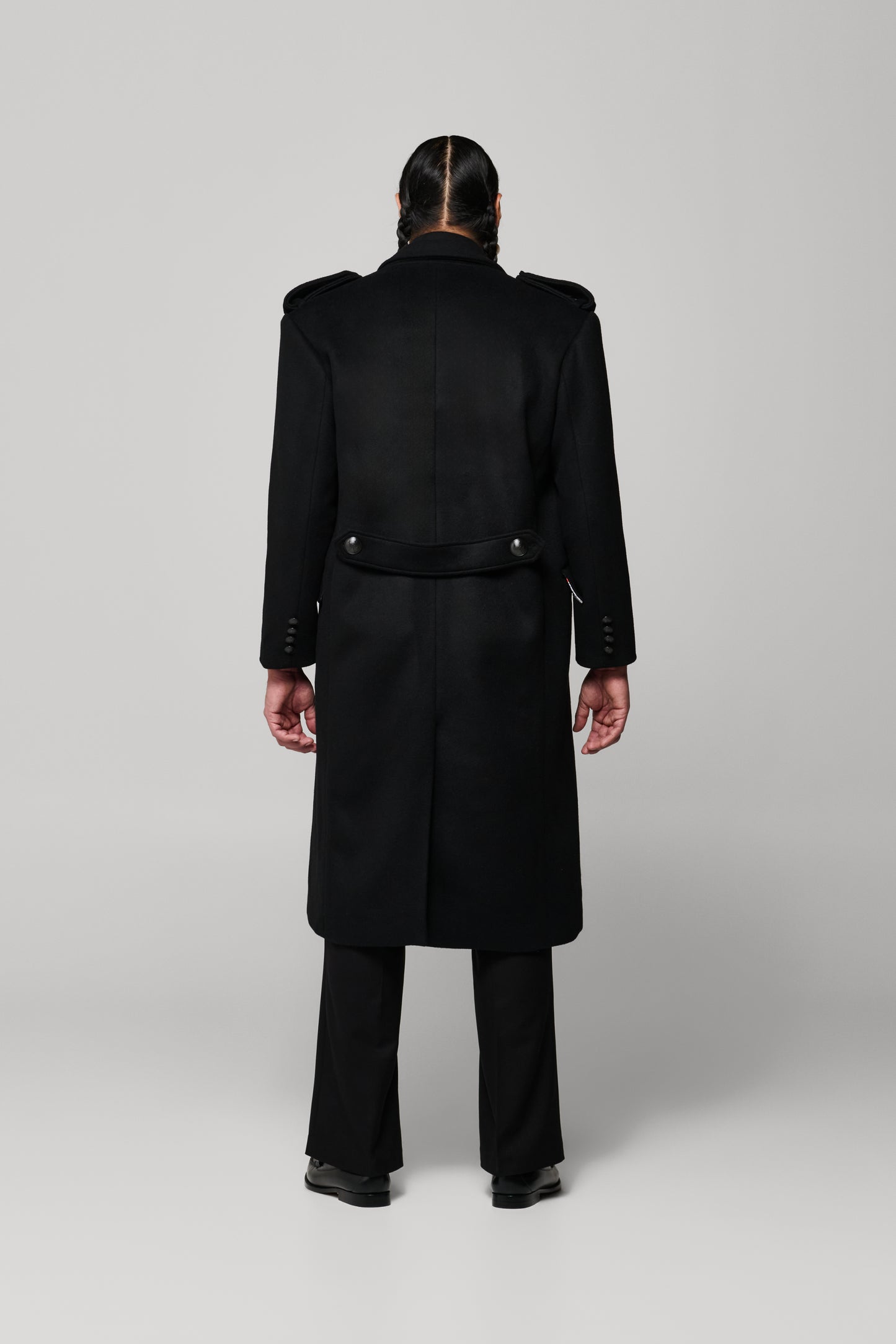 JJL Headman Wool Trench - Black