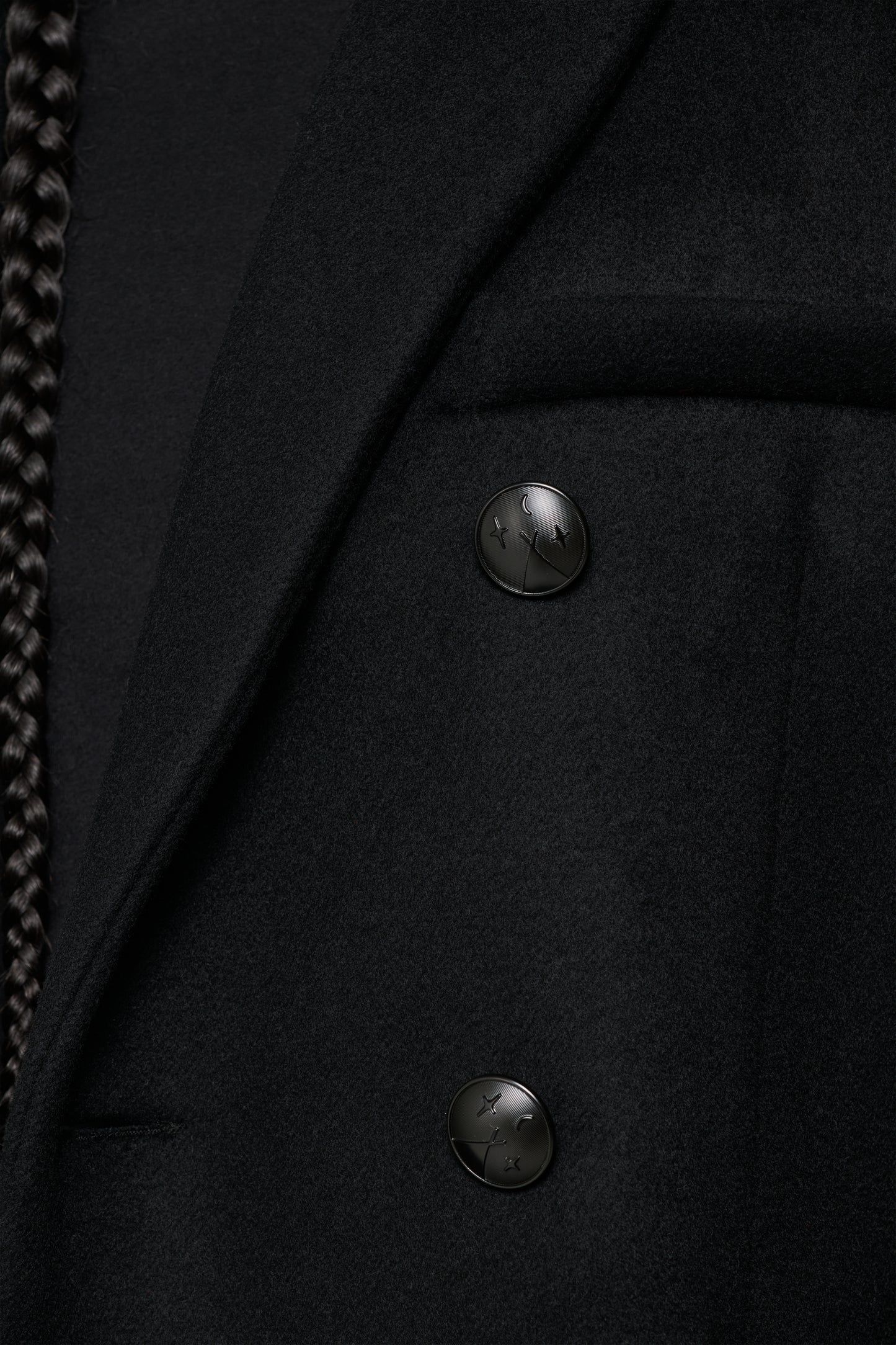 JJL Headman Wool Trench - Black