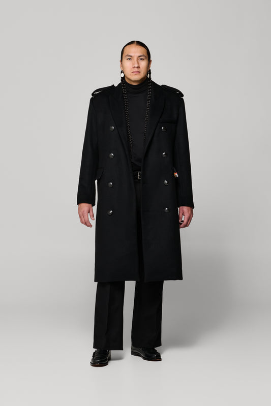 JJL Headman Wool Trench - Black