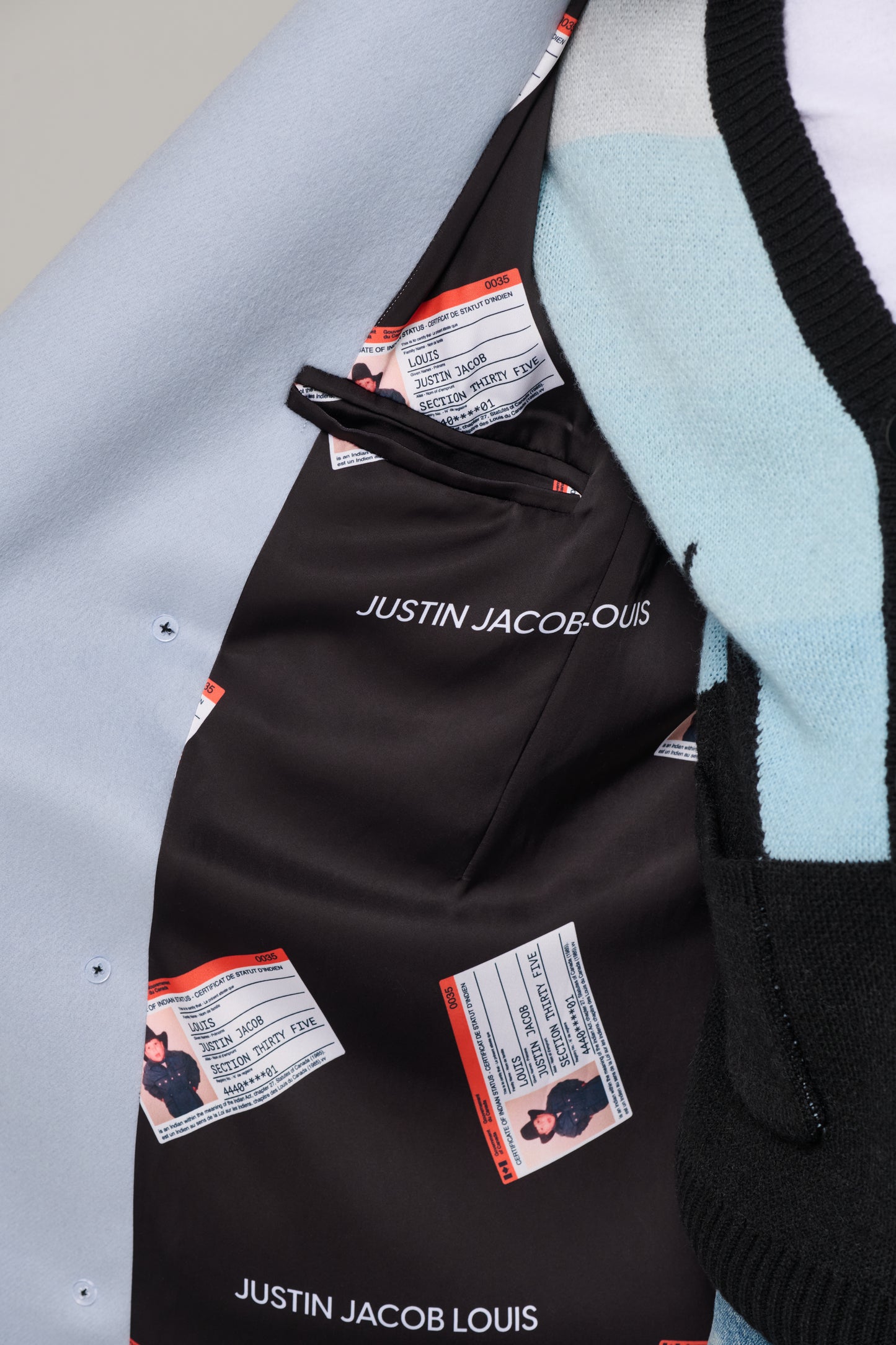 JJL Headman Wool Trench - Powder Blue