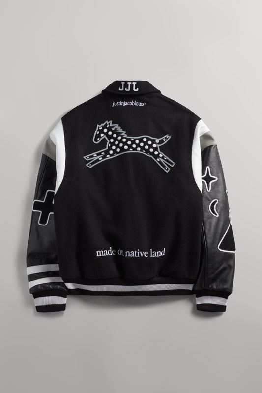 JJL x Roots Mistatim Letterman Jacket - Black