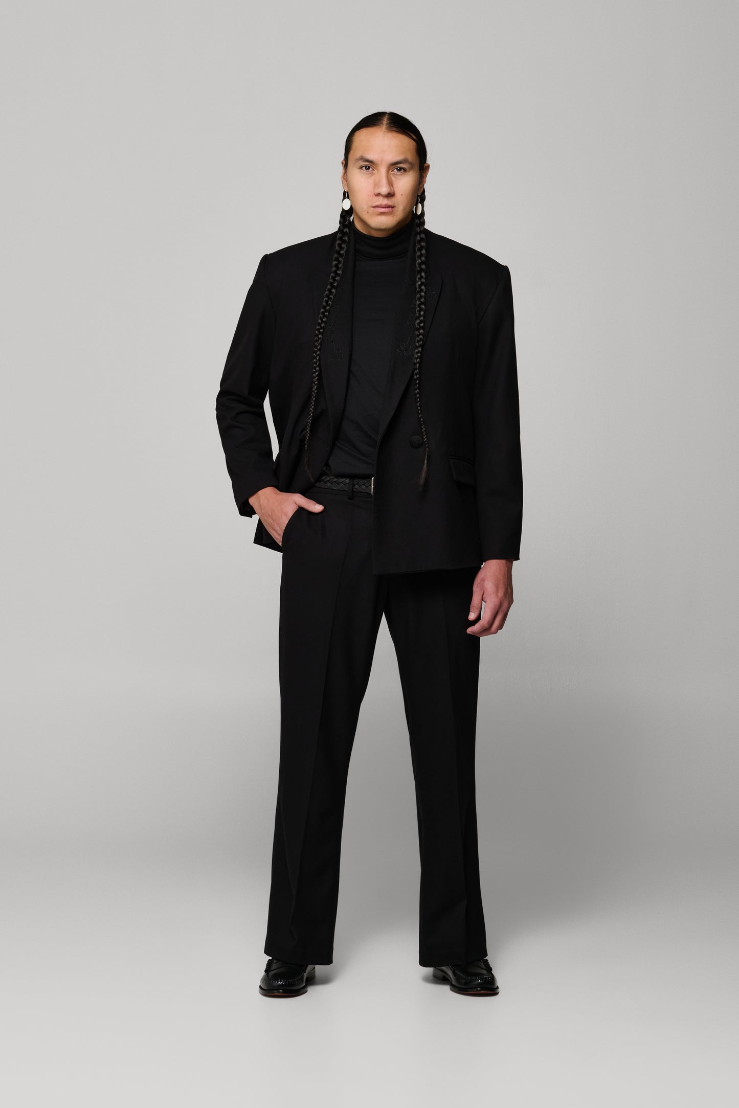 JJL Headman Double Breasted Blazer - Black