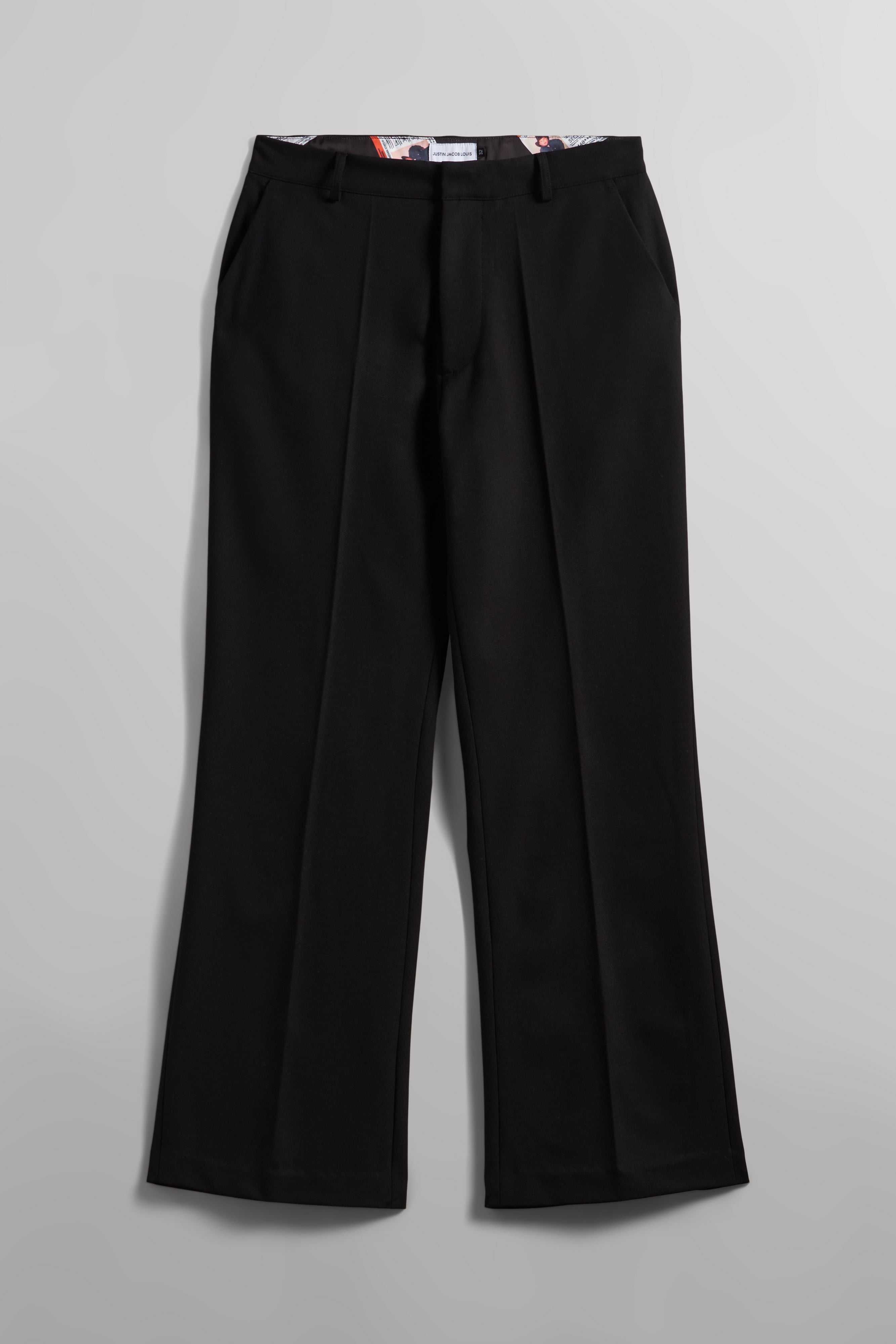 JJL Headman Flat Front Trousers - Black
