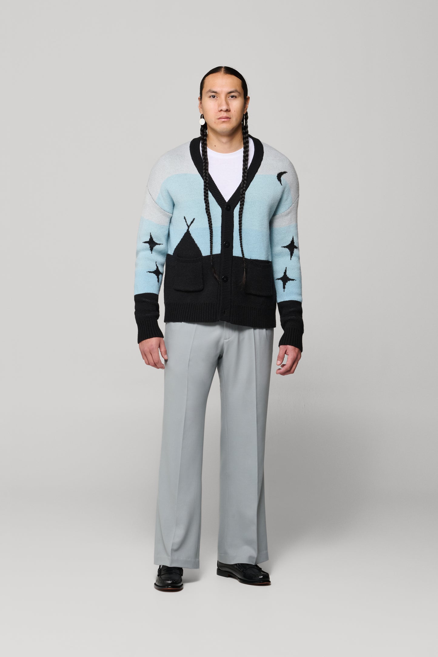 JJL Headman Double Pleated Slacks - Light Blue