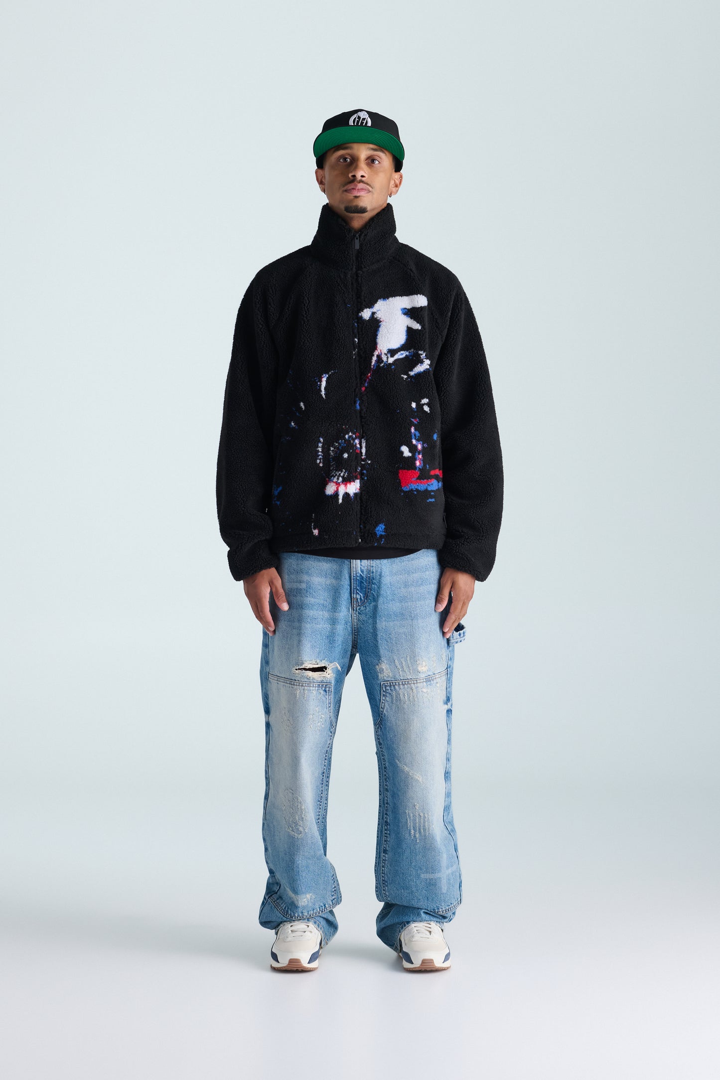 Sneak-Up Sherpa Coat - Black