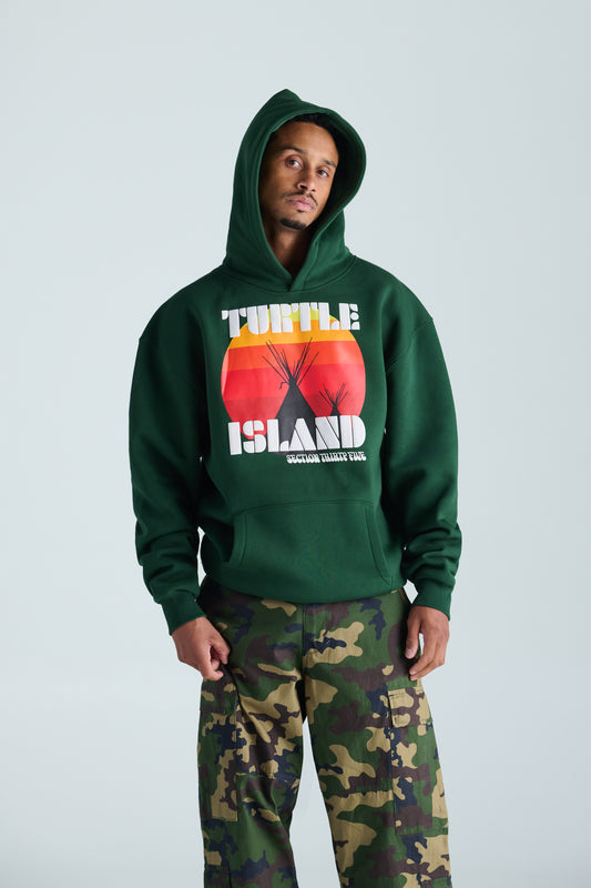 Turtle Island Re-Issue Hoodie - Green