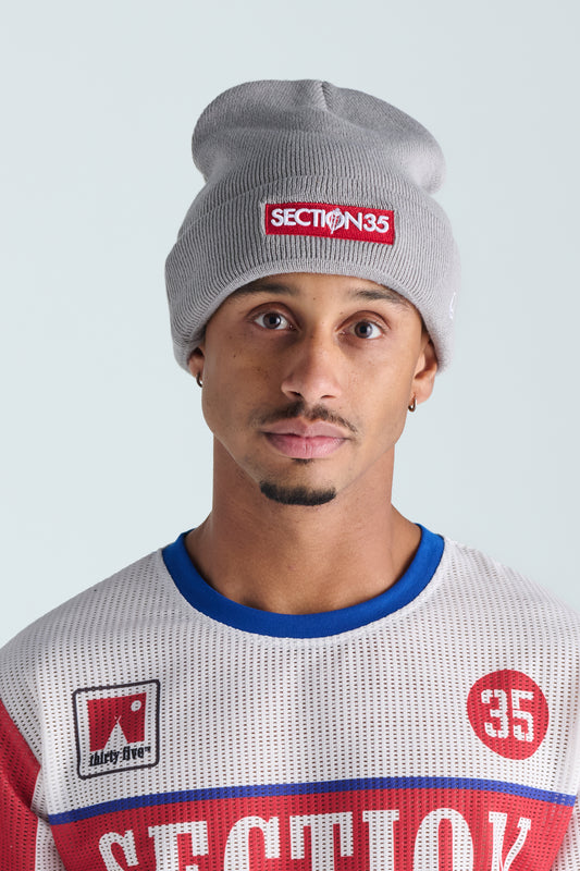 New Era OG Bar Cuff Beanie - Grey