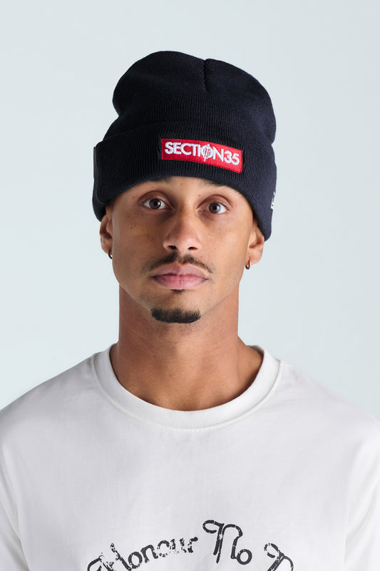 New Era OG Bar Cuff Beanie - Navy
