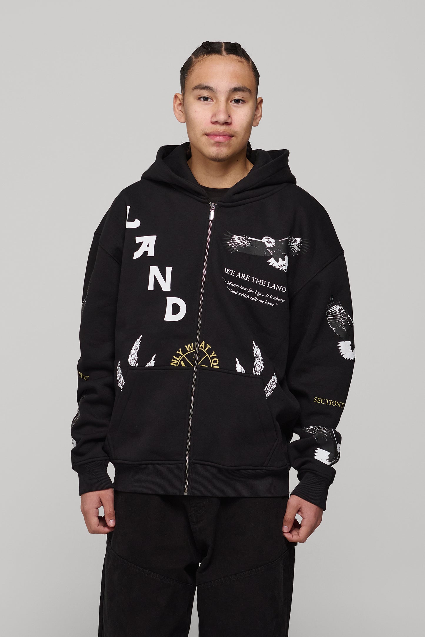 She Will Outlast Us Zip-Up Hoodie - Black