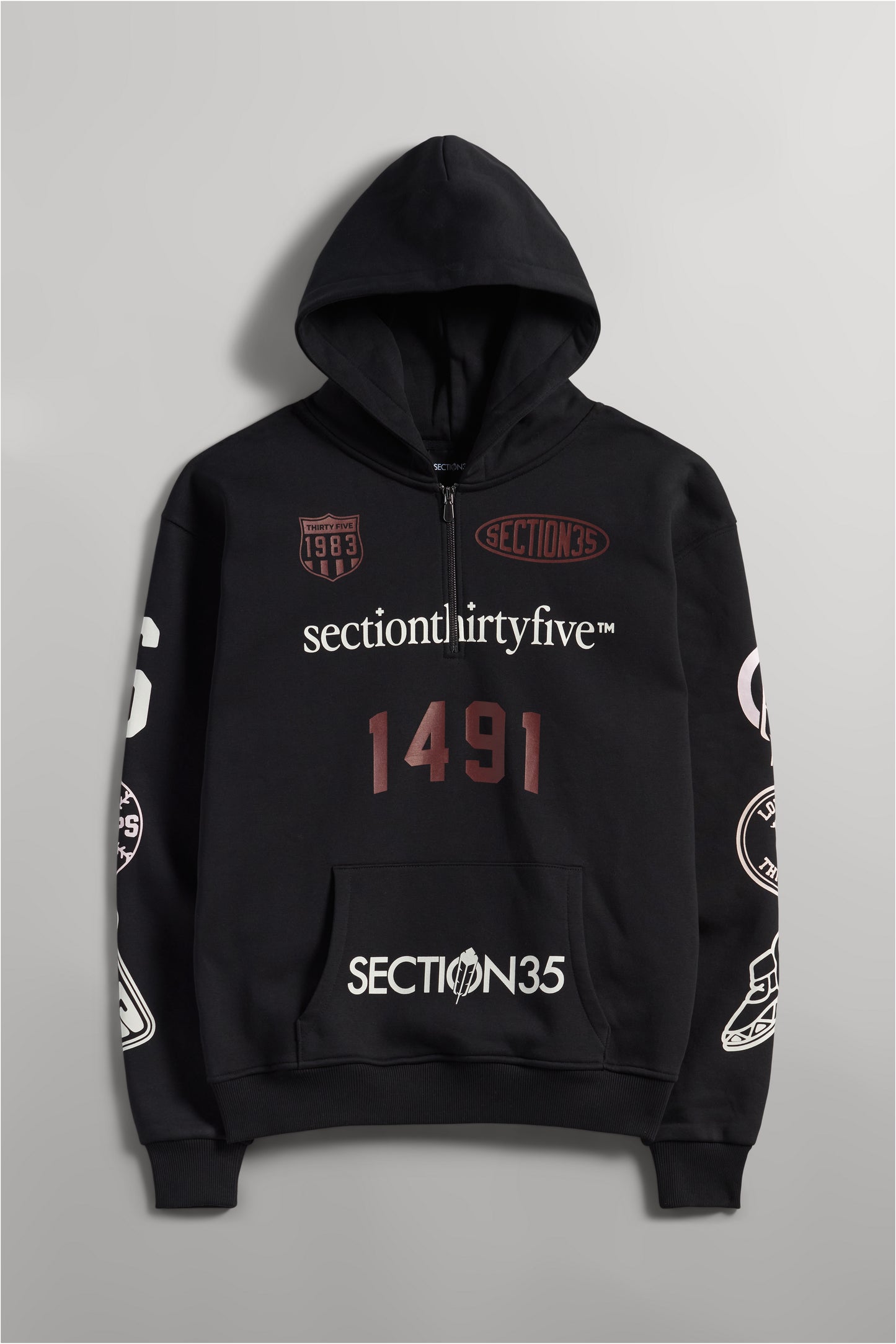 Por Vida Half Zip - Black