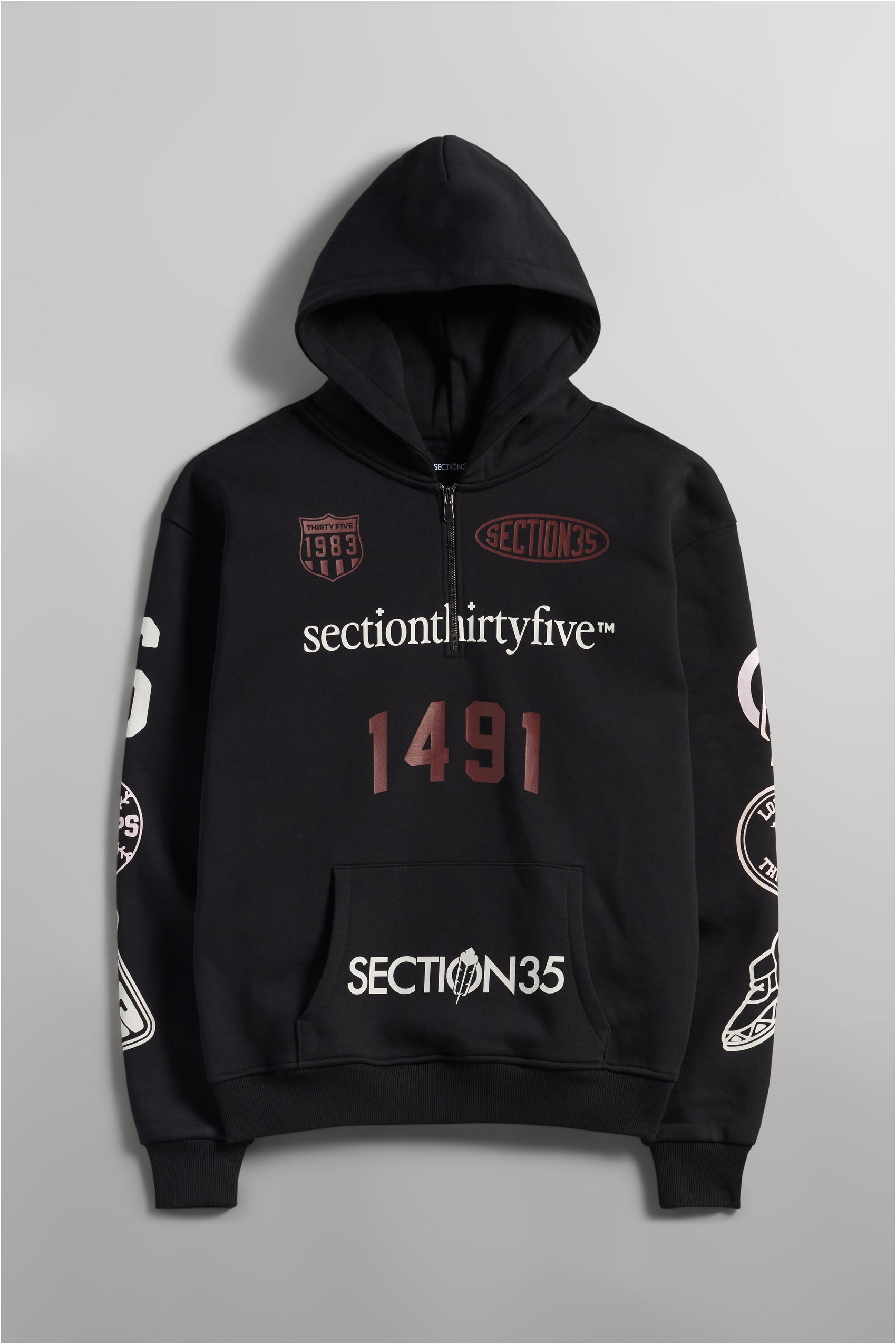 Por Vida Half Zip - Black