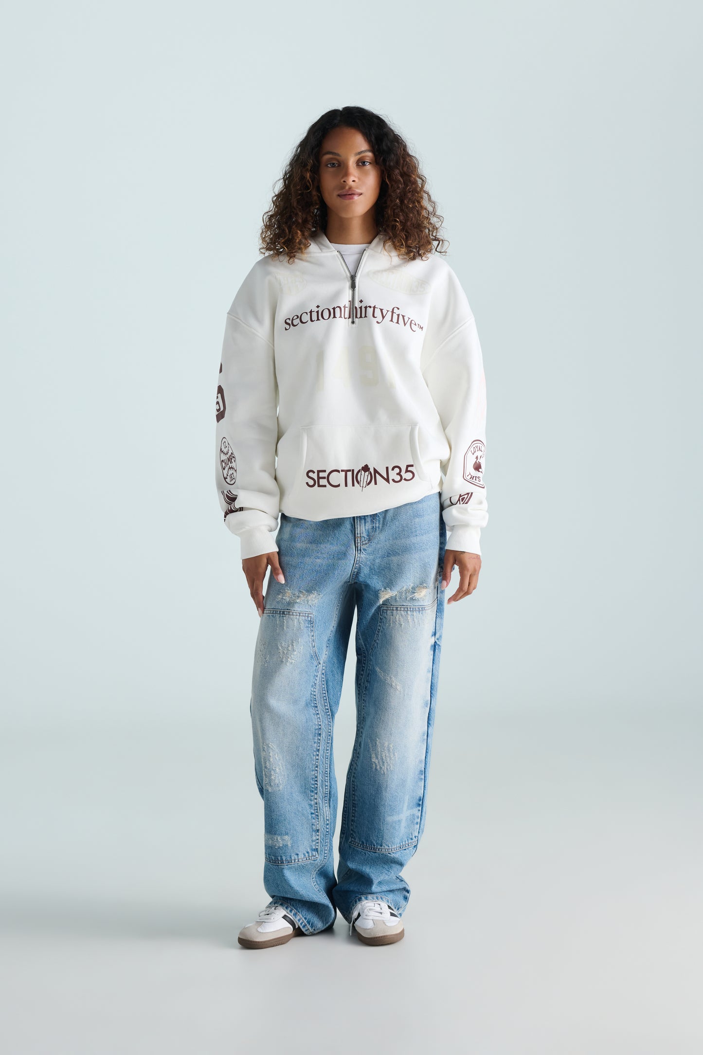 Por Vida Half Zip - Cream