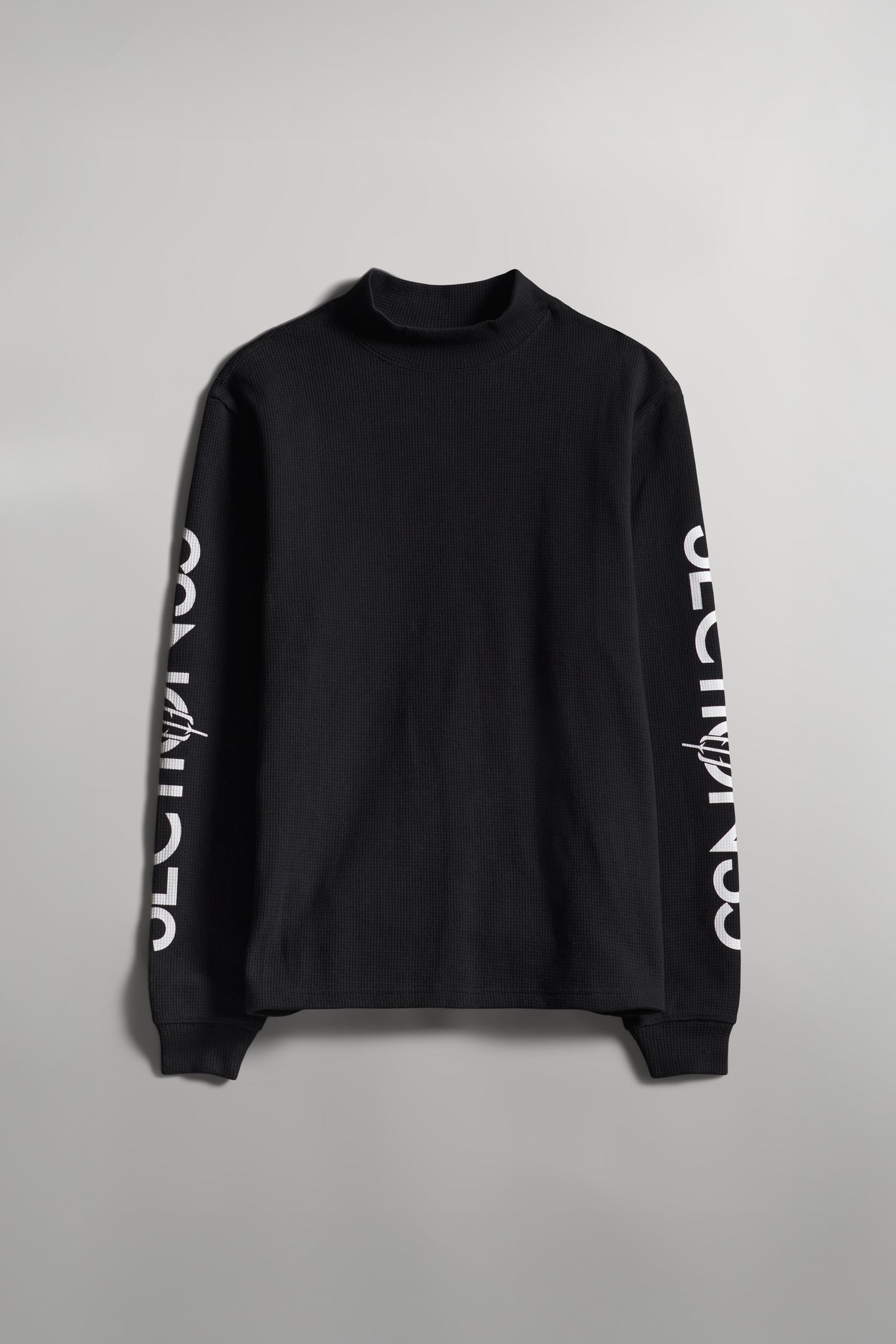 OG Waffle Mock Neck LS - Black