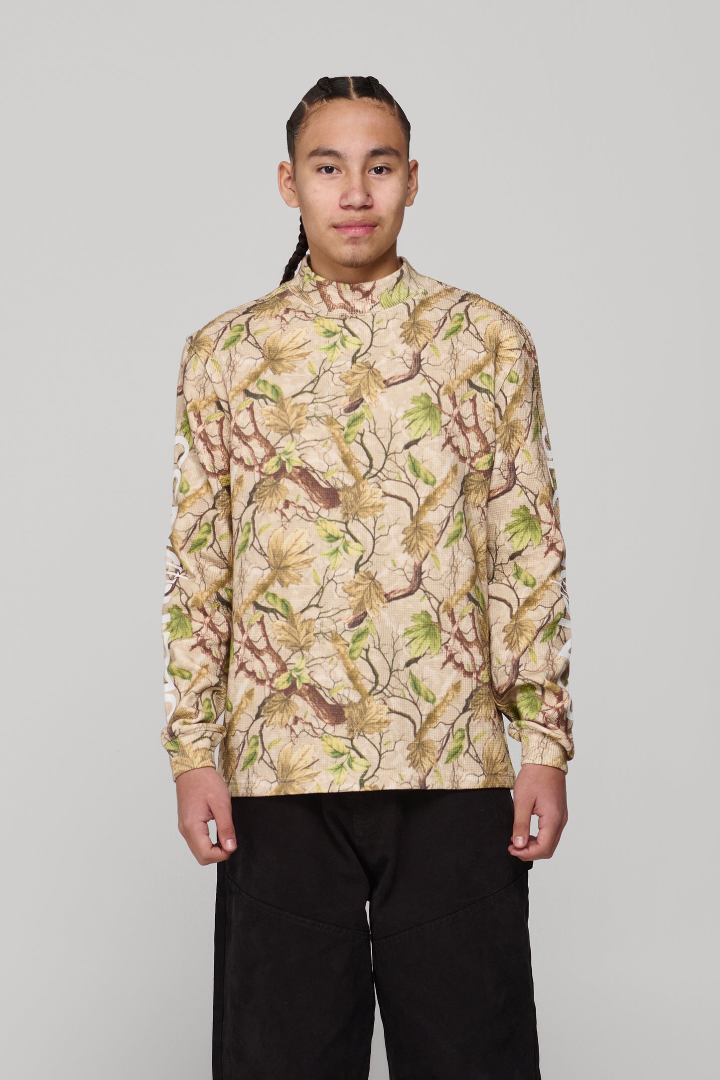 OG Waffle Mock Neck LS - Devil's Club Camouflage