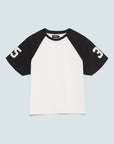 Varsity Raglan Tee - Black & White