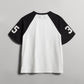 Varsity Raglan Tee - Black & White